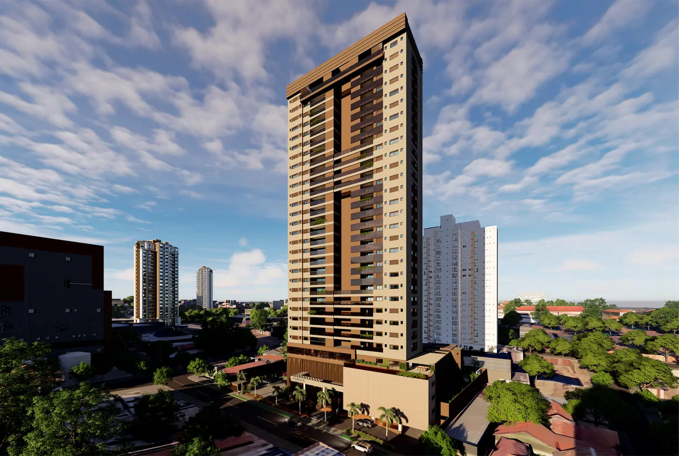 A torre do Amani Comfort Home, no Goiabeiras